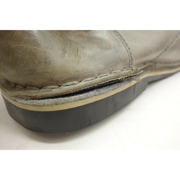 Steve Madden Hestonn Gray Leather Lace Up Chukka Ankle Boots Men\'s 10.5